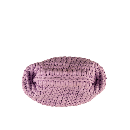 Abelia Mini T-Shirt Yarn Clutch - Dark Lavender