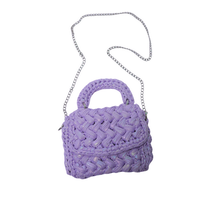 Lucia Puff Metallic Crossbody - Amethyst Purple