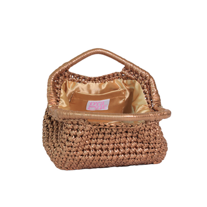 Alessia Metallic Clutch - Golden Bronze