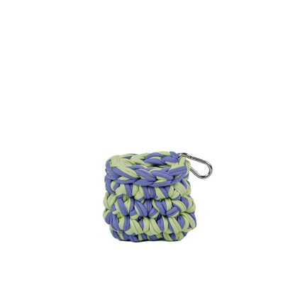 Airpods T-Shirt Yarn Case - Green & Lavender