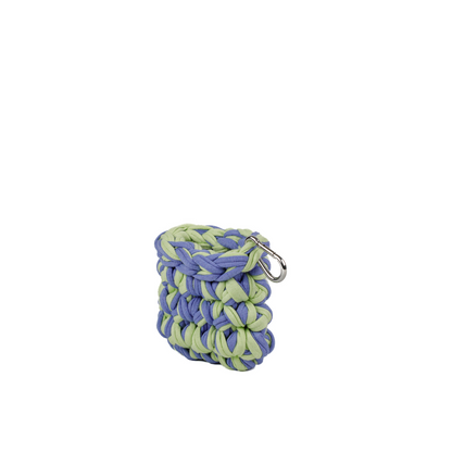 Airpods T-Shirt Yarn Case - Green & Lavender