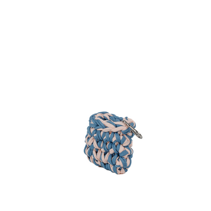 Airpods T-Shirt Yarn Case - Blue & Off-White