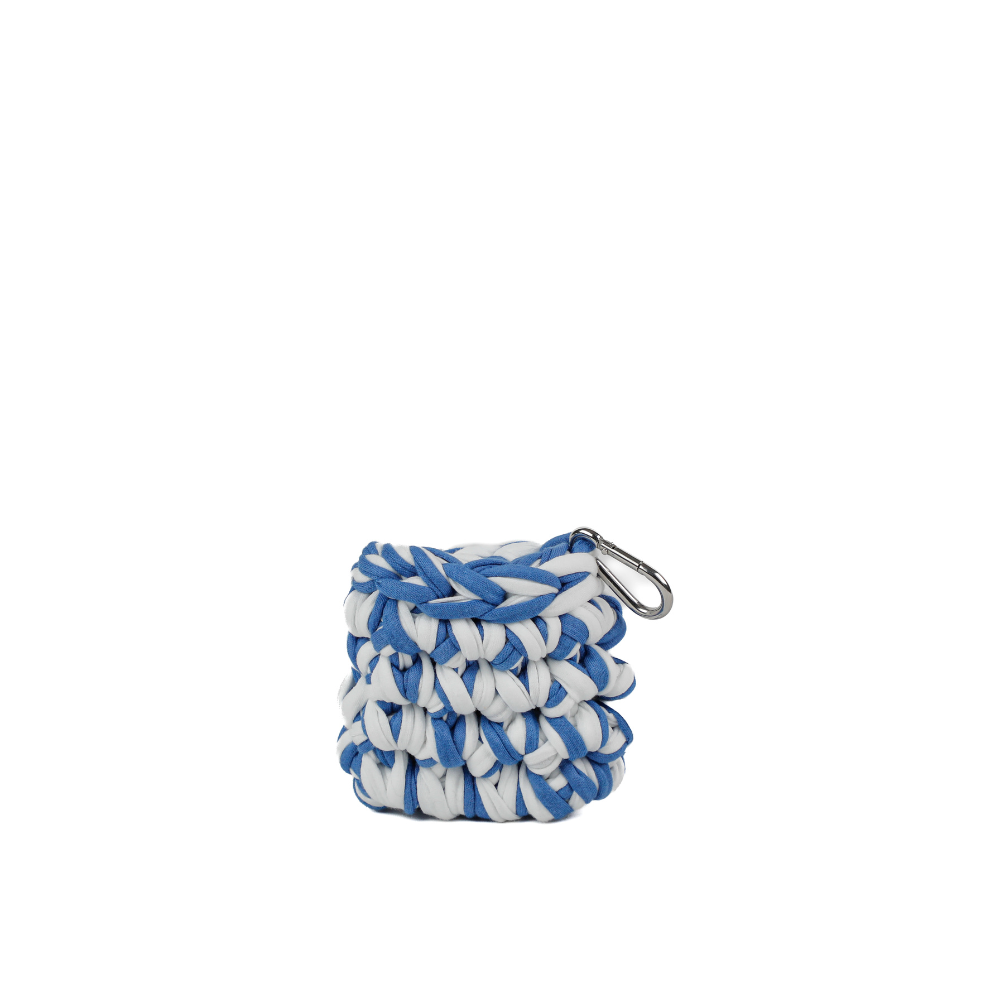 Airpods T-Shirt Yarn Case - Blue & White