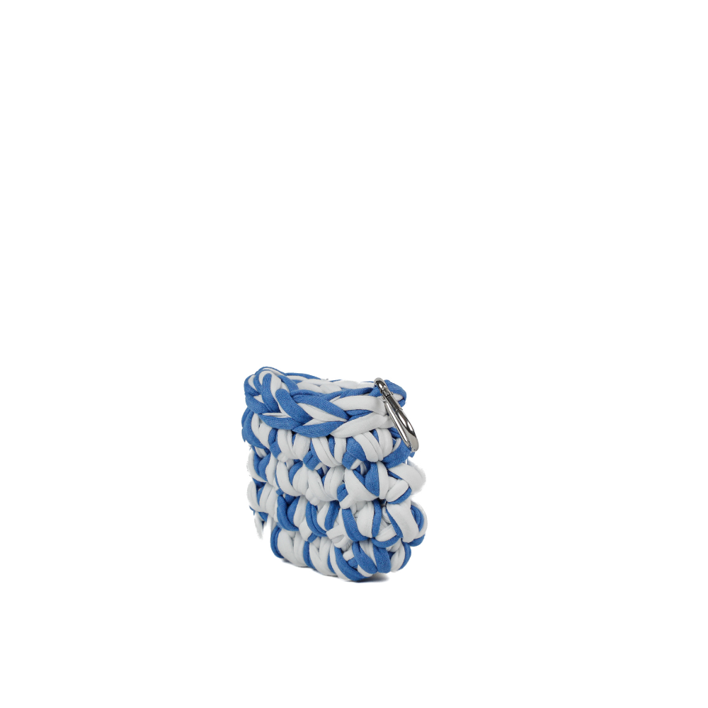 Airpods T-Shirt Yarn Case - Blue & White