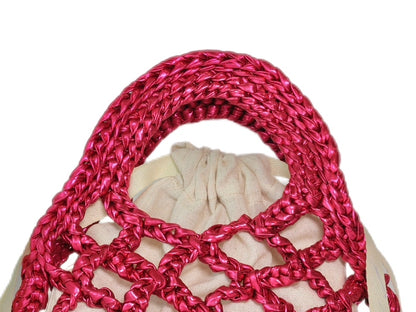 Alice Mini Metallic Net Bag - Bubblegum