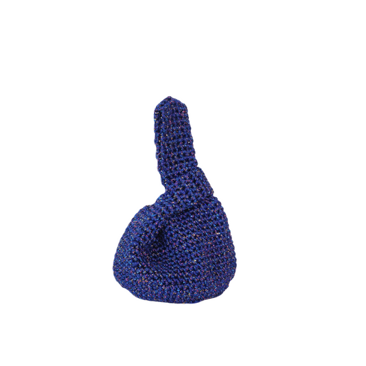 Cecilia Macrame Knot Bag - Indigo Blue